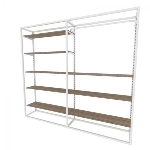 Arara Closet, Estilo Industrial, Guarda Roupas Aberto Com 27