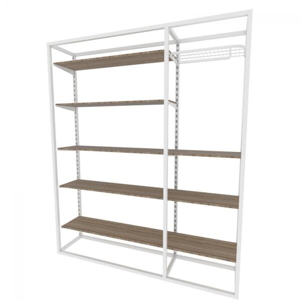 Arara Closet, Estilo Industrial, Guarda Roupas Aberto Com 27