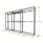 Arara Closet, Estilo Industrial, Guarda Roupas Aberto Com 27