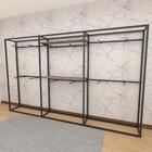 Arara Closet, Estilo Industrial, Guarda Roupas Aberto Com 27