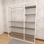 Arara Closet, Estilo Industrial, Guarda Roupas Aberto Com 27