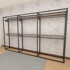 Arara Closet, Estilo Industrial, Guarda Roupas Aberto Com 27