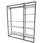 Arara Closet, Estilo Industrial, Guarda Roupas Aberto Com 27