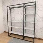 Arara Closet, Estilo Industrial, Guarda Roupas Aberto Com 27