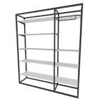 Arara Closet, Estilo Industrial, Guarda Roupas Aberto Com 27