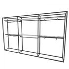 Arara Closet, Estilo Industrial, Guarda Roupas Aberto Com 27