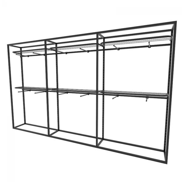 Arara Closet, Estilo Industrial, Guarda Roupas Aberto Com 27