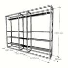 Arara Closet, Estilo Industrial, Guarda Roupas Aberto Com 27