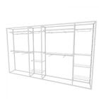 Arara Closet, Estilo Industrial, Guarda Roupas Aberto Com 28