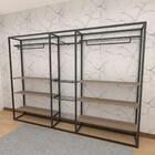 Arara Closet, Estilo Industrial, Guarda Roupas Aberto Com 28