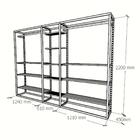 Arara Closet, Estilo Industrial, Guarda Roupas Aberto Com 28