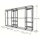 Arara Closet, Estilo Industrial, Guarda Roupas Aberto Com 28