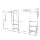 Arara Closet, Estilo Industrial, Guarda Roupas Aberto Com 28