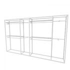 Arara Closet, Estilo Industrial, Guarda Roupas Aberto Com 28