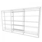 Arara Closet, Estilo Industrial, Guarda Roupas Aberto Com 28