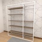 Arara Closet, Estilo Industrial, Guarda Roupas Aberto Com 28