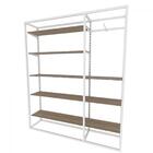 Arara Closet, Estilo Industrial, Guarda Roupas Aberto Com 28