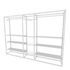 Arara Closet, Estilo Industrial, Guarda Roupas Aberto Com 28