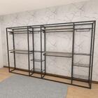 Arara Closet, Estilo Industrial, Guarda Roupas Aberto Com 28