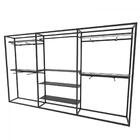 Arara Closet, Estilo Industrial, Guarda Roupas Aberto Com 29