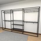 Arara Closet, Estilo Industrial, Guarda Roupas Aberto Com 29