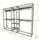 Arara Closet, Estilo Industrial, Guarda Roupas Aberto Com 29