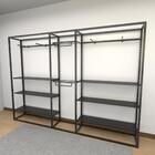 Arara Closet, Estilo Industrial, Guarda Roupas Aberto Com 29