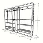 Arara Closet, Estilo Industrial, Guarda Roupas Aberto Com 29