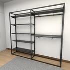 Arara Closet, Estilo Industrial, Guarda Roupas Aberto Com 29