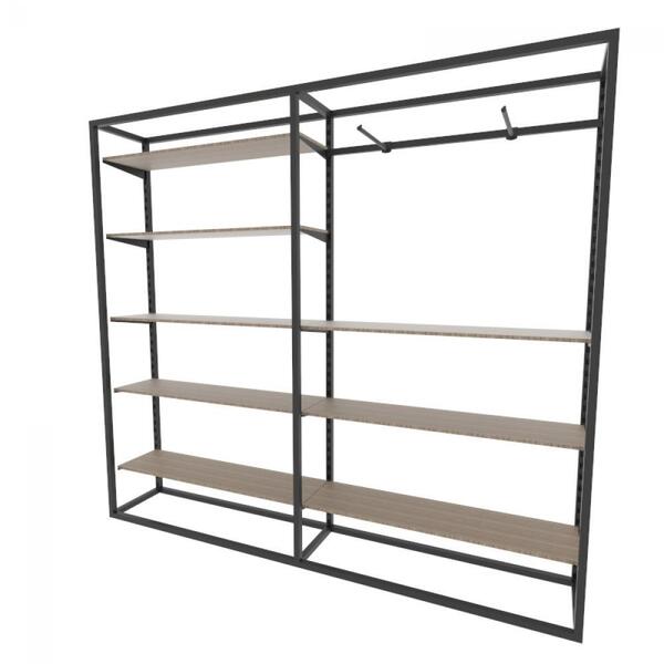 Arara Closet, Estilo Industrial, Guarda Roupas Aberto Com 29