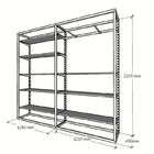 Arara Closet, Estilo Industrial, Guarda Roupas Aberto Com 29