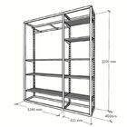 Arara Closet, Estilo Industrial, Guarda Roupas Aberto Com 29