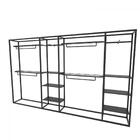 Arara Closet, Estilo Industrial, Guarda Roupas Aberto Com 30