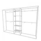 Arara Closet, Estilo Industrial, Guarda Roupas Aberto Com 30