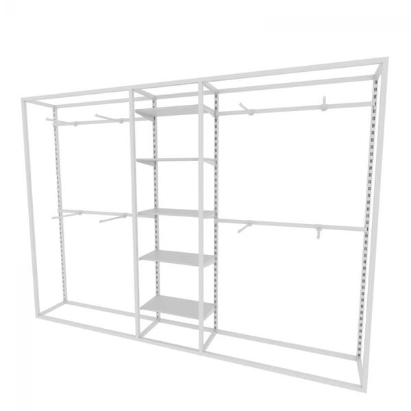 Arara Closet, Estilo Industrial, Guarda Roupas Aberto Com 30