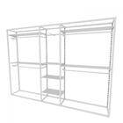 Arara Closet, Estilo Industrial, Guarda Roupas Aberto Com 30