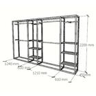 Arara Closet, Estilo Industrial, Guarda Roupas Aberto Com 30