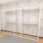 Arara Closet, Estilo Industrial, Guarda Roupas Aberto Com 31