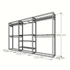 Arara Closet, Estilo Industrial, Guarda Roupas Aberto Com 31