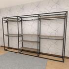 Arara Closet, Estilo Industrial, Guarda Roupas Aberto Com 31