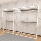 Arara Closet, Estilo Industrial, Guarda Roupas Aberto Com 31