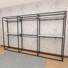 Arara Closet, Estilo Industrial, Guarda Roupas Aberto Com 31