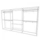 Arara Closet, Estilo Industrial, Guarda Roupas Aberto Com 31