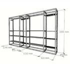 Arara Closet, Estilo Industrial, Guarda Roupas Aberto Com 32