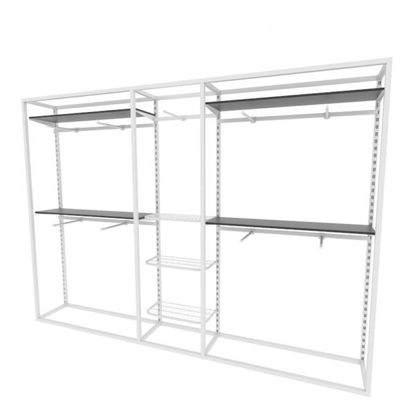 Arara Closet, Estilo Industrial, Guarda Roupas Aberto Com 32