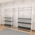 Arara Closet, Estilo Industrial, Guarda Roupas Aberto Com 32