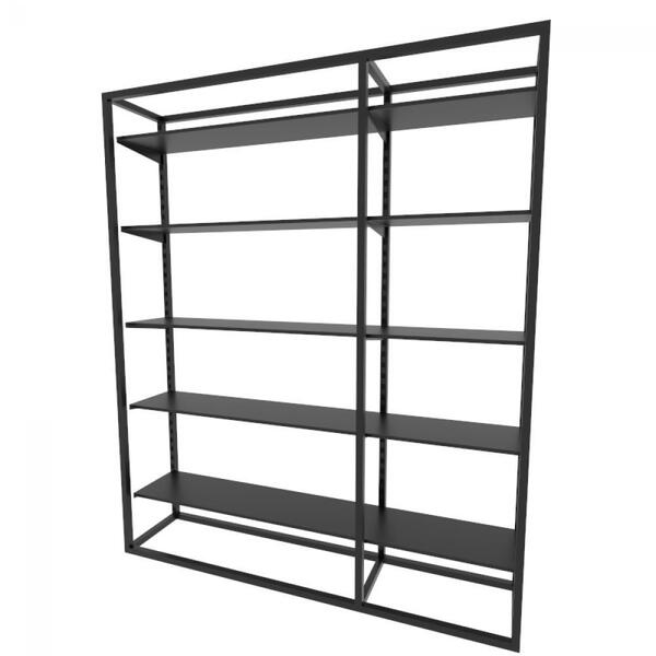 Arara Closet, Estilo Industrial, Guarda Roupas Aberto Com 32