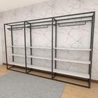 Arara Closet, Estilo Industrial, Guarda Roupas Aberto Com 33