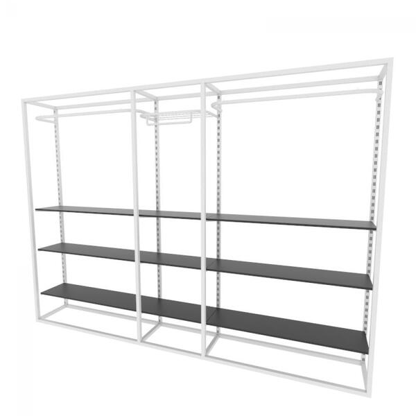 Arara Closet, Estilo Industrial, Guarda Roupas Aberto Com 33