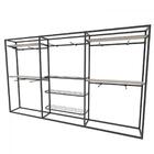 Arara Closet, Estilo Industrial, Guarda Roupas Aberto Com 33